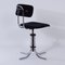 132 Desk Chair in New Black Manchester Rib by Fana Metaal, 1950s 6