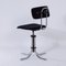 132 Desk Chair in New Black Manchester Rib by Fana Metaal, 1950s 8