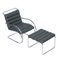 Mr Lounge Chair with Hocker by Mies Van Der Rohe for Knoll, 2000s, Set of 2 1