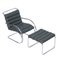 Mr Lounge Chair with Hocker by Mies Van Der Rohe for Knoll, 2000s, Set of 2, Image 1