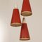 Lámpara colgante Perfupux en rojo de N. Hiemstra para Hiemstra Evolux, años 50, Imagen 10