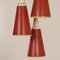 Lámpara colgante Perfupux en rojo de N. Hiemstra para Hiemstra Evolux, años 50, Imagen 9
