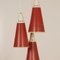 Lámpara colgante Perfupux en rojo de N. Hiemstra para Hiemstra Evolux, años 50, Imagen 8
