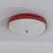 Plafonnier Rouge par Bent Karlby pour Indoor Lamps, 1960s 2