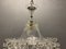 Lámpara colgante vintage de cristal, años 40, Imagen 3