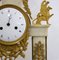 Louis XVI Temple Clock in White Statuary Marble and Gilded Bronze, 1730 3