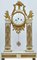 Louis XVI Temple Clock in White Statuary Marble and Gilded Bronze, 1730 1