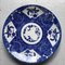 Assiette Imari Sometsuke Bleue et Blanche, Japon, 1900s 1