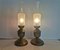 Portuguese Brass and Frosted Glass Bedside Lamps, 1960s, Set of 2, Image 3