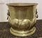 Large Arts and Crafts Brass Jardiniere with Lions Mask Handles, 1890s 3