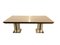 Vintage Acrylic Glass, Brass and Travertine Dining Table, 1970s, Image 5