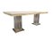 Vintage Acrylic Glass, Brass and Travertine Dining Table, 1970s, Image 7