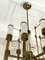 Lámpara de araña italiana de tubos de vidrio y latón de Sciolari, años 60, Imagen 10