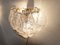 Lámparas de pared con hojas de cristal de Murano, años 70. Juego de 2, Imagen 9