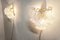 Lámparas de pared con hojas de cristal de Murano, años 70. Juego de 2, Imagen 2