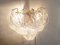 Lámparas de pared con hojas de cristal de Murano, años 70. Juego de 2, Imagen 4