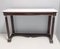 Neoclassical Style Walnut Console with Rectangular Carrara Marble Top, Italy, 1940s 1