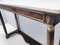 Neoclassical Style Walnut Console with Rectangular Carrara Marble Top, Italy, 1940s 14