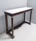 Neoclassical Style Walnut Console with Rectangular Carrara Marble Top, Italy, 1940s, Image 7
