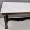 Neoclassical Style Walnut Console with Rectangular Carrara Marble Top, Italy, 1940s 12