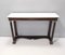 Neoclassical Style Walnut Console with Rectangular Carrara Marble Top, Italy, 1940s, Image 6