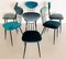 Mid-Century Italian Dining Room Chairs in Velvet, 1960s, Set of 6, Image 5