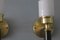 Vintage Swedish Brass & Glass Sconces by C.E. Fors for Ewa Varnamo, Set of 2 3