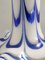 Postmodern Blue & White Murano Glass Pendant Lamp attributed to Mazzega, Italy, 1970s 11