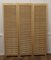 French Blonde Beech Louvered Screen Room Divider, 1960s 2