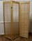 French Blonde Beech Louvered Screen Room Divider, 1960s 1