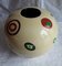 Vintage Round Ceramic Vase with Colored Op Art Decor, 1970s 2