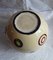 Vintage Round Ceramic Vase with Colored Op Art Decor, 1970s 4