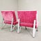 Vintage Sessel aus Fuchsia Samt, 1960er, 2er Set 9