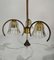 Brass and Glass Ceiling Light in the style of Pietro Chiesa for Fontana Arte, Italy, 1940s 8