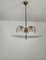 Brass and Glass Ceiling Light in the style of Pietro Chiesa for Fontana Arte, Italy, 1940s 6