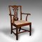 Englischer Georgian Revival Chippendale Elbow Chair aus Nussholz, 1860er 1