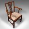 Englischer Georgian Revival Chippendale Elbow Chair aus Nussholz, 1860er 7