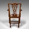 Englischer Georgian Revival Chippendale Elbow Chair aus Nussholz, 1860er 5