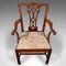 Englischer Georgian Revival Chippendale Elbow Chair aus Nussholz, 1860er 8