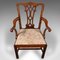 English Georgian Revival Chippendale Elbow Chair in Walnut, 1860s 8