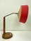 Wood and Brass Table Lamp attributed to Temde, 1960s 9