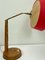 Lámpara de mesa de madera y latón atribuida a Temde, años 60, Imagen 18
