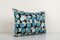 Blue Floral Roller Printed Cushion Cover, 2010s, Image 3