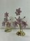 Italian Regency Pink Flower Murano Glass Table Lamps, 1980s, Set of 2, Image 6