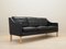 Danish Black Leather Sofa from Hurup Møbelfabrik, 1970s 5