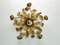 Florentine Gilded Flush Mount Ceiling Lamp with Roses, Italy, 1960s 16