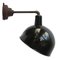 Lámparas de pared Scones industriales vintage de hierro fundido esmaltado en negro, Imagen 1