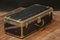 Flat Suitcase in Black Canvas and Brass, 1920s 5