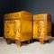 Italienische Vintage Nachttische aus Holz, 1940er, 2er Set 4