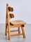 Spanish Sculptural Brutalist Dining Chairs in Oak, 1970s, Set of 6 9